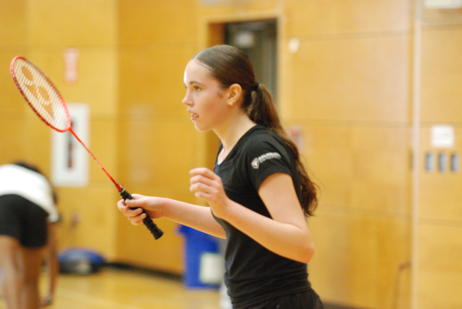 Player ready at the net